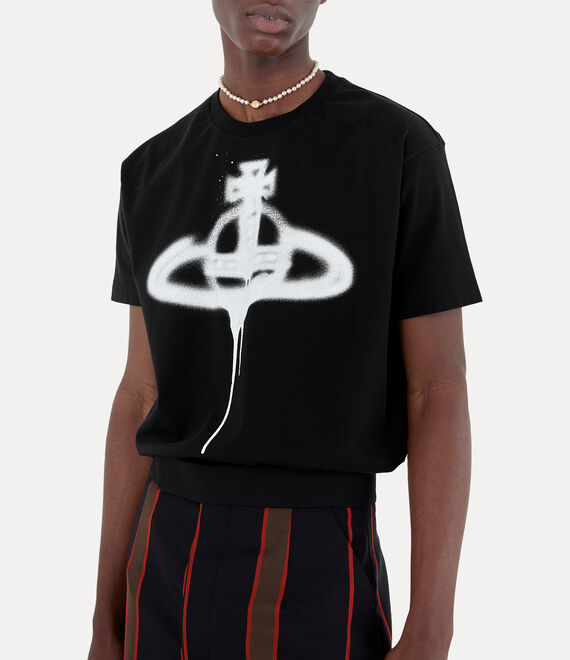 Vivienne Westwood Spray Orb Classic T-Shirt in BLACK